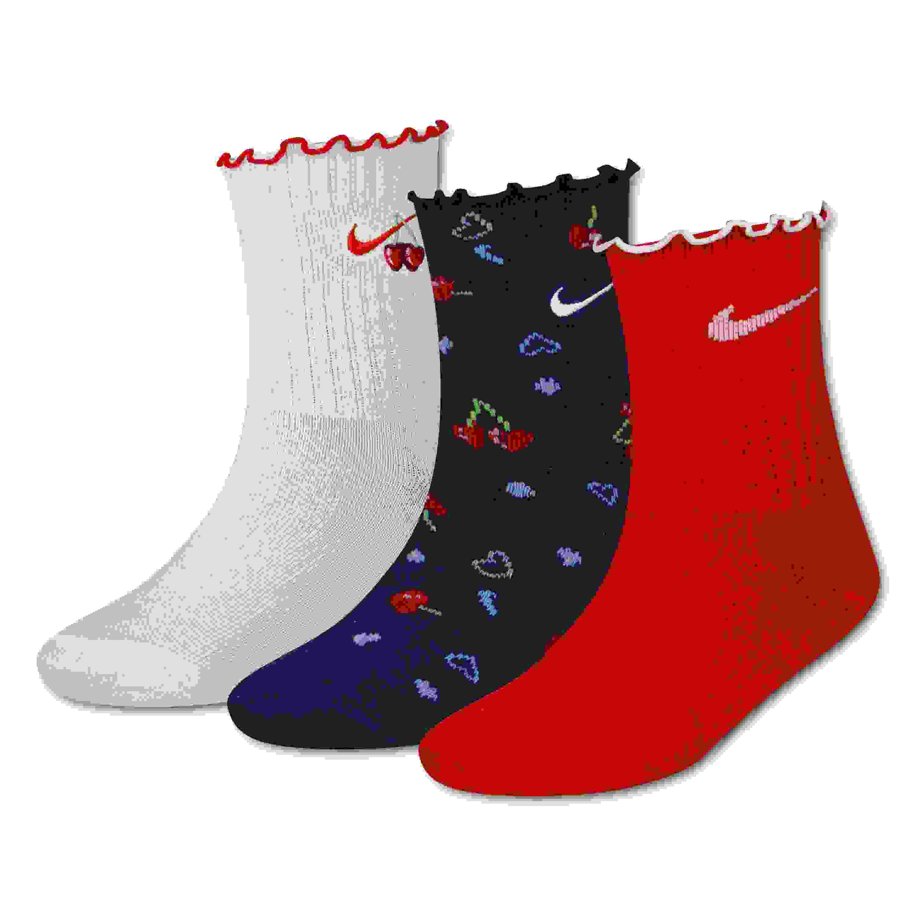 Nike Cherry Lettuce Micro Crew Girls' Socks